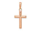 FJC Finejewelers 14 kt Rose Gold Themed Small Cross Charm 23 mm