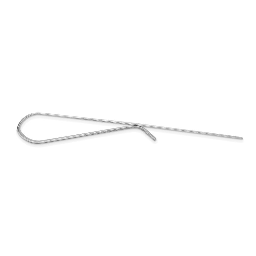 FJC Finejewelers 14 kt White Gold  Polished Tie Bar 50 mm x 4.5 mm