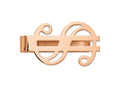 FJC Finejewelers 14 kt Rose Gold Tie Clip Money Clip 46 mm x 25 mm