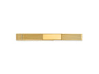 FJC Finejewelers 14 kt Yellow Gold Tie Clip Men's Grooved Engravable Tie Bar 50 x 5 mm