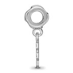 LogoArt 925 Sterling Silver Rhodium Plated New York Mets NY on Heart Bead