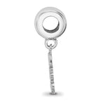 LogoArt 925 Sterling Silver Rhodium Plated Pi Beta Phi Vertical Letters on Bead