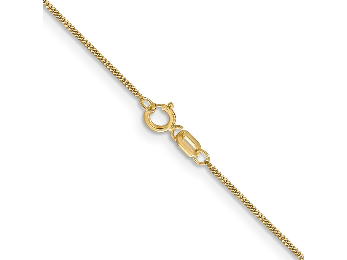 FJC Finejewelers 14 kt Yellow Gold .9 Curb Chain Anklet 10 Inches x 0 mm