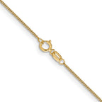 FJC Finejewelers 14 kt Yellow Gold Curb Pendant Chain 13 Inches x 0.9 mm