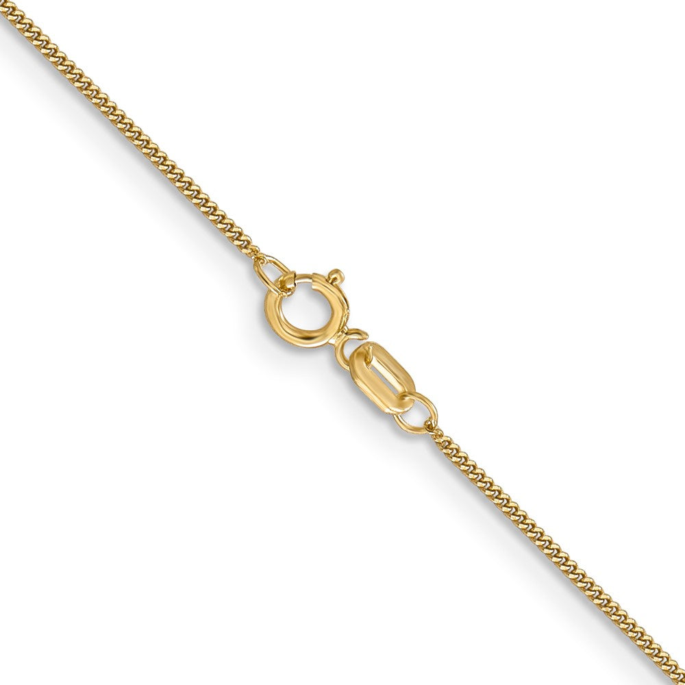 FJC Finejewelers 14 kt Yellow Gold Curb Pendant Chain 13 Inches x 0.9 mm