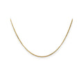 FJC Finejewelers 14 kt Yellow Gold Curb Pendant Chain 13 Inches x 0.9 mm