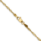 FJC Finejewelers 14 kt Yellow Gold 1.70mm Singapore Chain 22 Inches x 1.7 mm