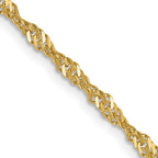 FJC Finejewelers 14 kt Yellow Gold Singapore Chain 22 Inches x 2 mm