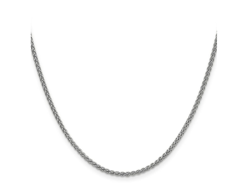FJC Finejewelers 14 kt White Gold WG Spiga Chain 22 Inches x 2.1 mm
