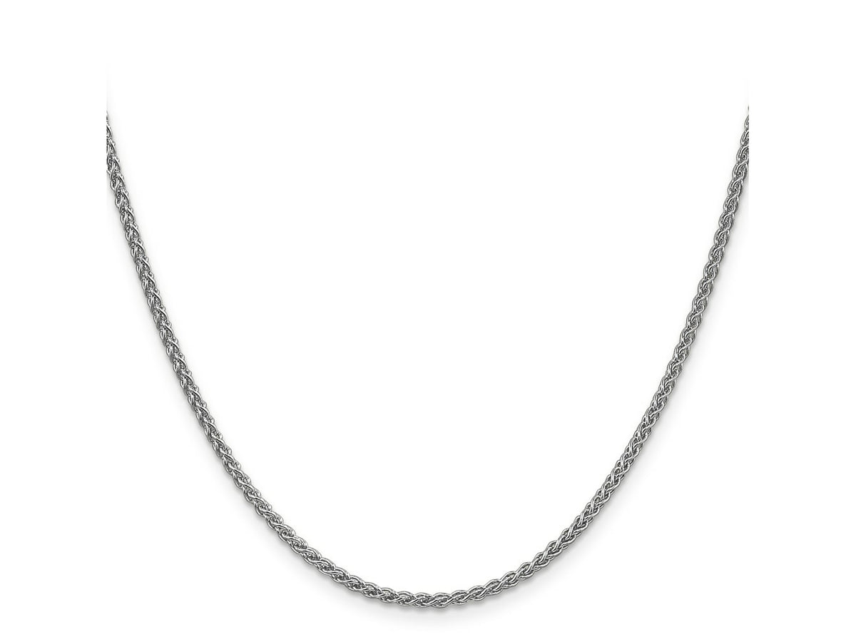 FJC Finejewelers 14 kt White Gold WG Spiga Chain 22 Inches x 2.1 mm