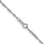FJC Finejewelers 14 kt White Gold WG Singapore Chain 22 Inches x 1.4 mm
