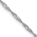FJC Finejewelers 14 kt White Gold WG Singapore Chain 22 Inches x 1.7 mm