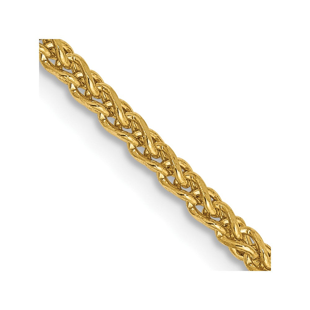 FJC Finejewelers 14 kt Yellow Gold Bright Cut Spiga Chain 22 Inches x 2.1 mm