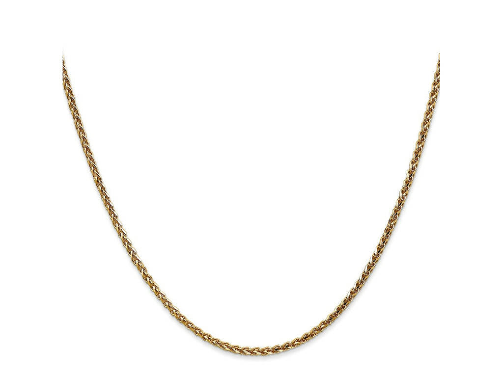 FJC Finejewelers 14 kt Yellow Gold Bright Cut Spiga Chain 22 Inches x 2.1 mm