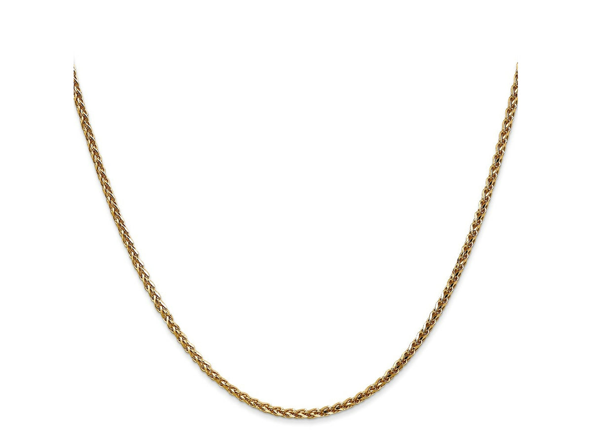 FJC Finejewelers 14 kt Yellow Gold Bright Cut Spiga Chain 26 Inches x 2.1 mm