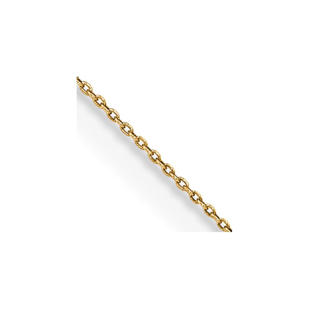 FJC Finejewelers 14 kt Yellow Gold .75 Round Open Link Cable Chain Anklet 10 Inches x 0 mm
