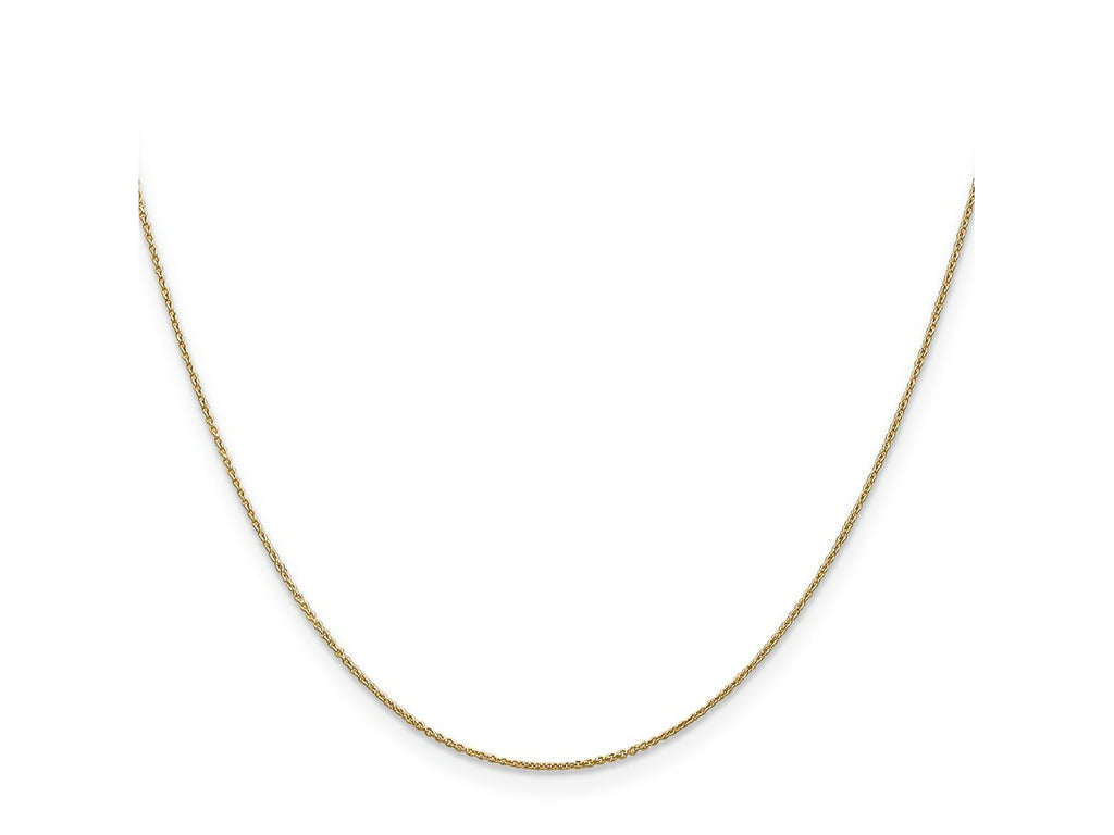 FJC Finejewelers 14 kt Yellow Gold Round Open Link Cable Chain 13 Inches x 0.75 mm