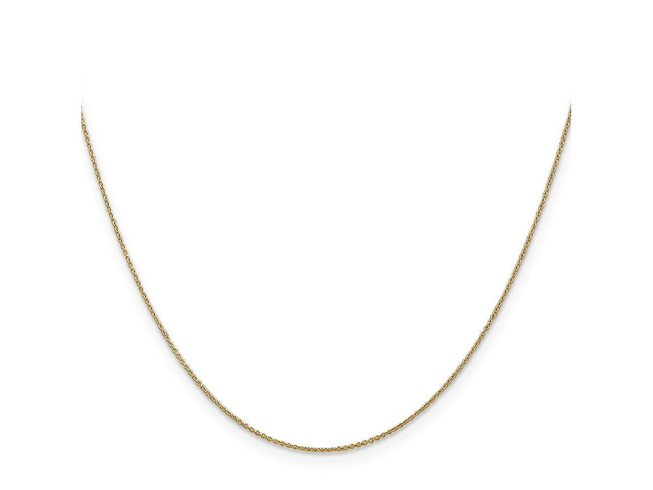 FJC Finejewelers 14 kt Yellow Gold Round Open Link Cable Chain 13 Inches x 0.75 mm