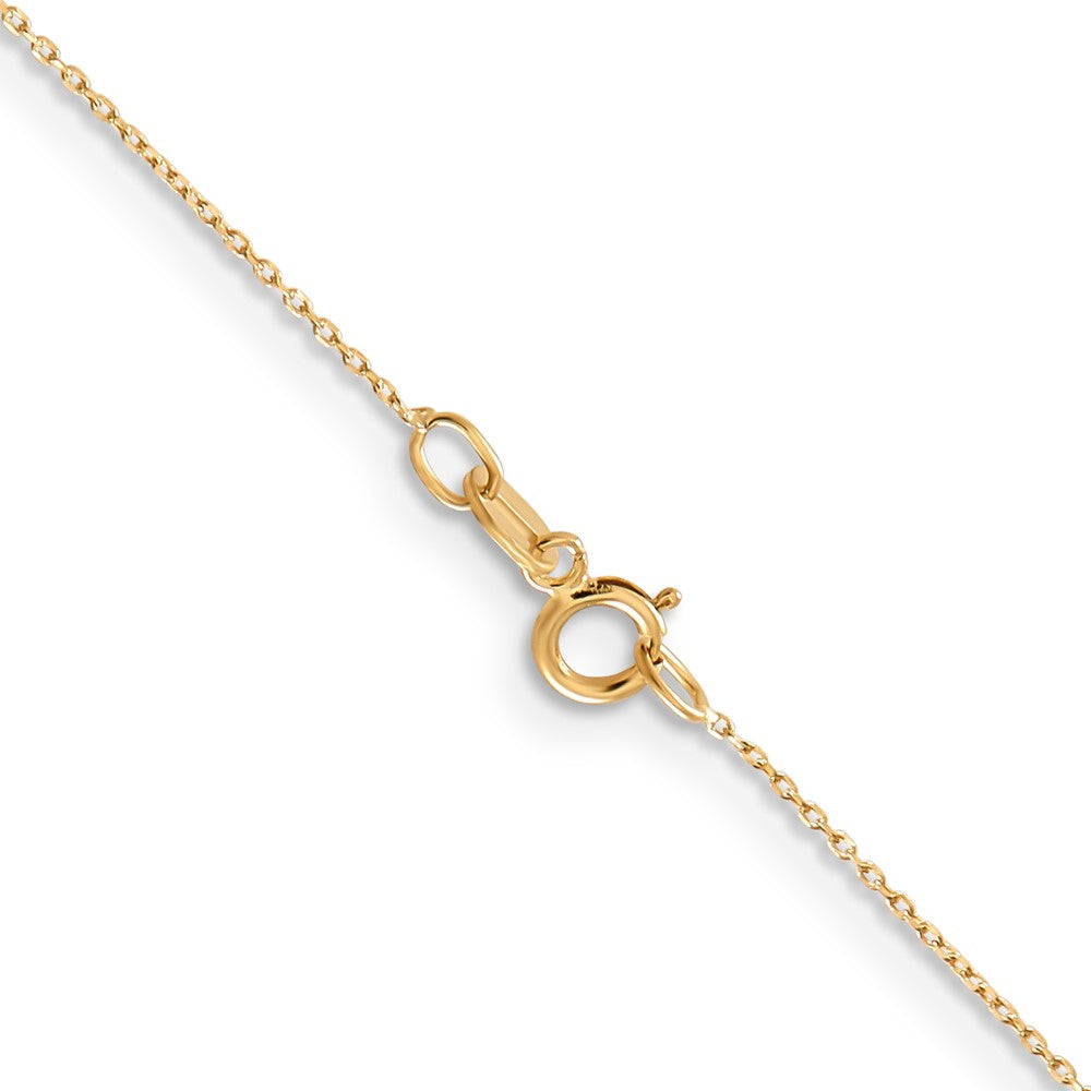 FJC Finejewelers 14 kt Yellow Gold Bright Cut Round Open Link Cable Chain 22 Inches x 0.6 mm