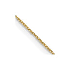 FJC Finejewelers 14 kt Yellow Gold Bright Cut Round Open Link Cable Chain 22 Inches x 0.6 mm