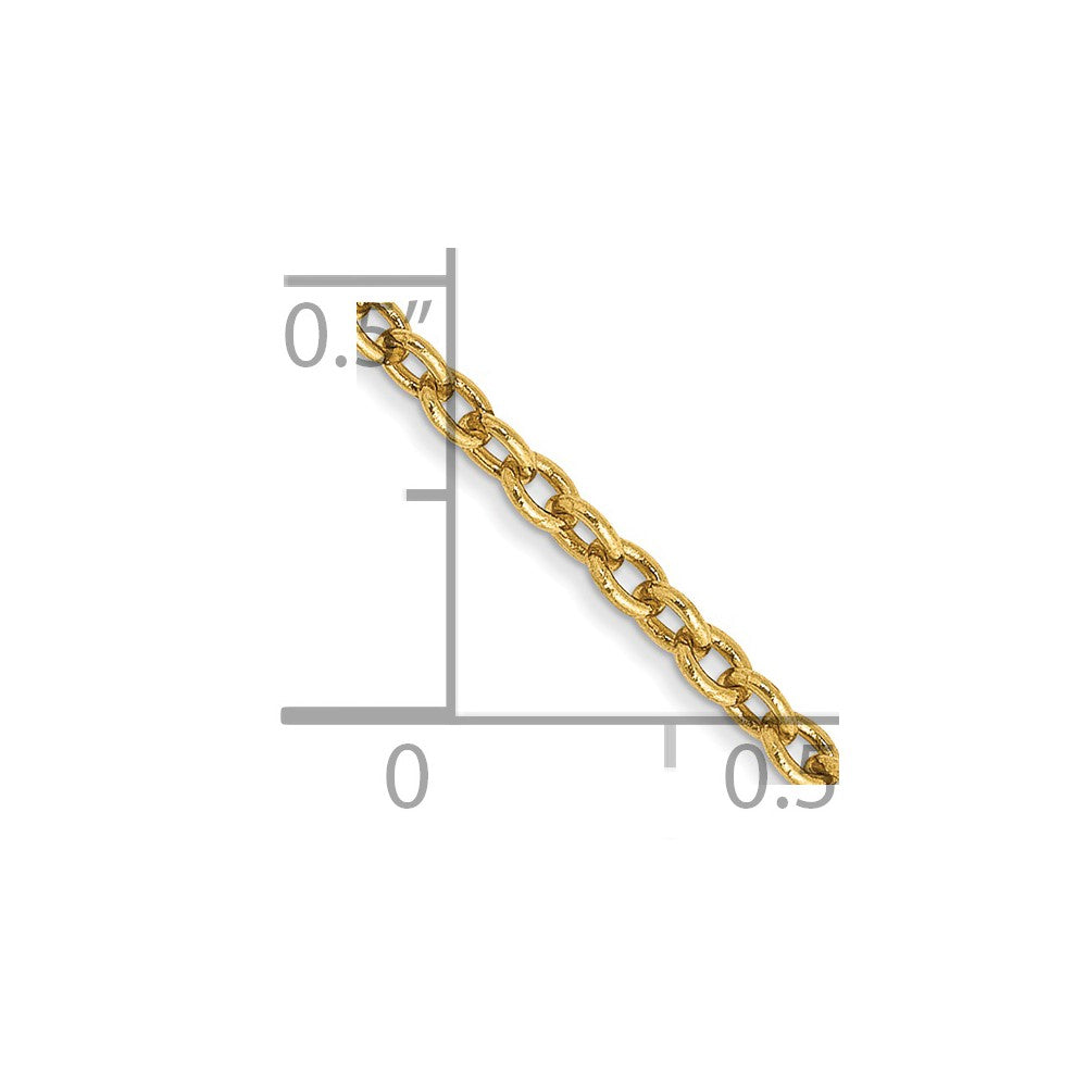 FJC Finejewelers 14 kt Yellow Gold Forzantine Cable Chain 26 Inches x 1.8 mm