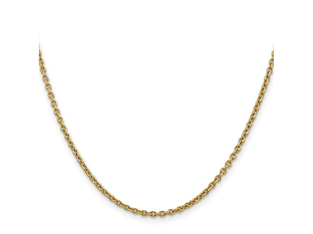 FJC Finejewelers 14 kt Yellow Gold Forzantine Cable Chain 26 Inches x 2.2 mm