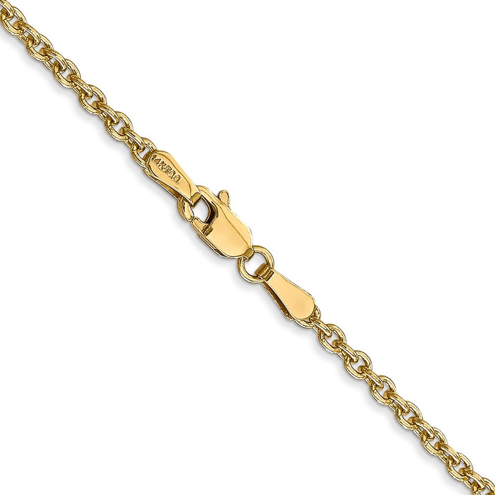 FJC Finejewelers 14 kt Yellow Gold Forzantine Cable Chain 30 Inches x 2.2 mm