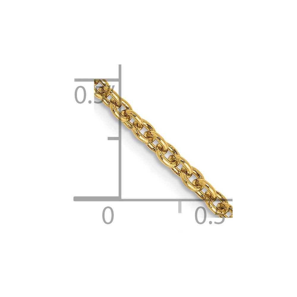 FJC Finejewelers 14 kt Yellow Gold Forzantine Cable Chain 30 Inches x 2.2 mm