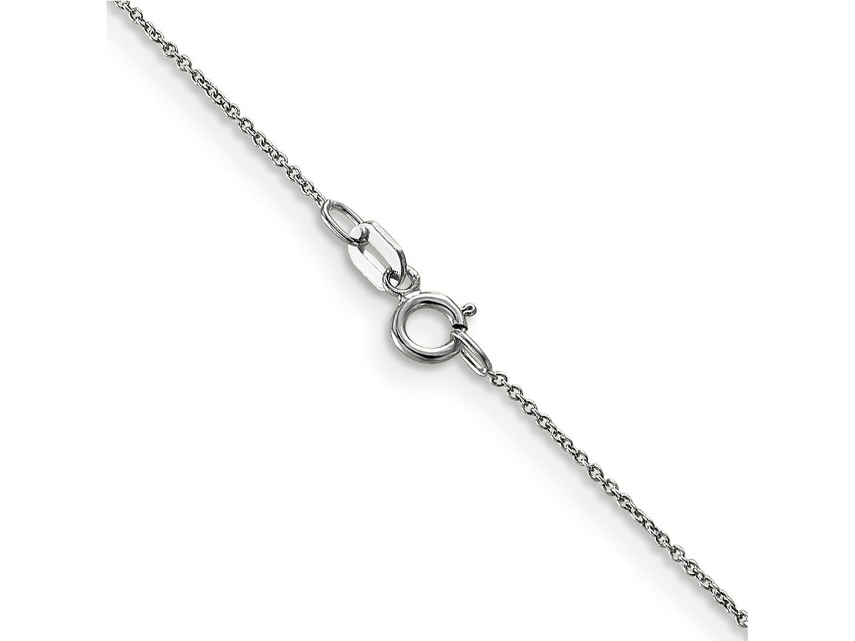 FJC Finejewelers 14 kt White Gold WG .75 Round Open Link Cable Chain Anklet 10 Inches x 0 mm