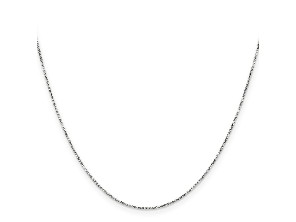 FJC Finejewelers 14 kt White Gold Round Open Link Cable Chain 13 Inches x 0.75 mm