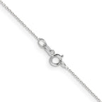 FJC Finejewelers 14 kt White Gold WG Bright Cut Round Open Link Cable Chain 22 Inches x 0.6 mm