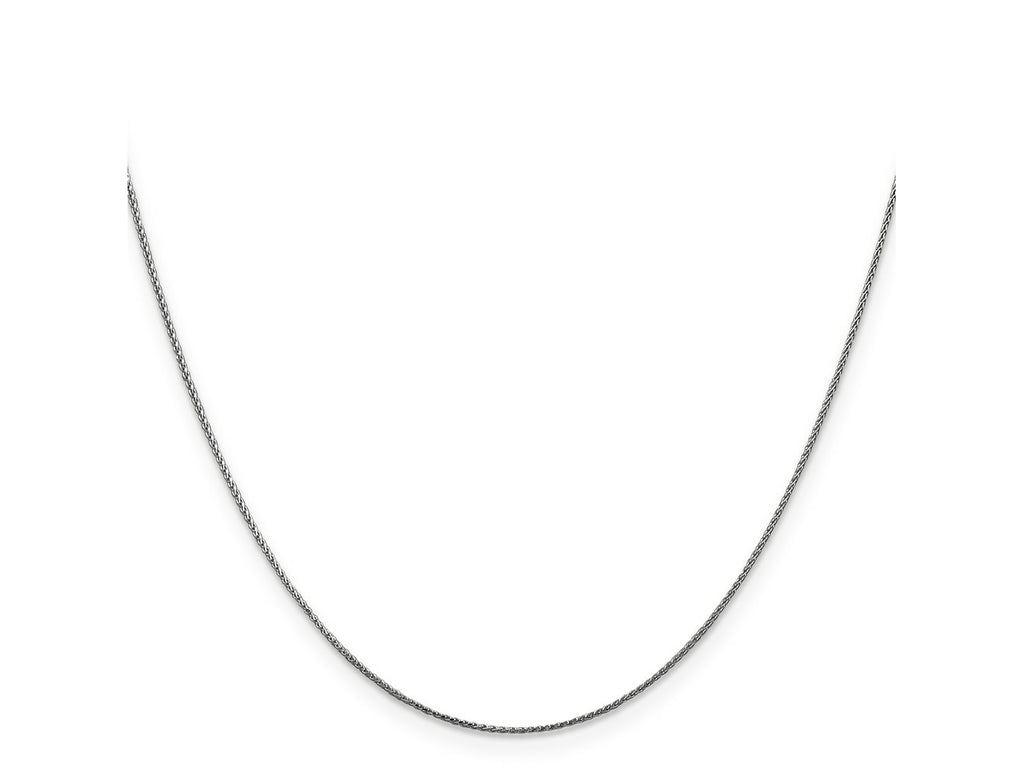 FJC Finejewelers 14 kt White Gold Bright Cut Spiga with Lobster Clasp Chain 26 Inches x 0.85 mm