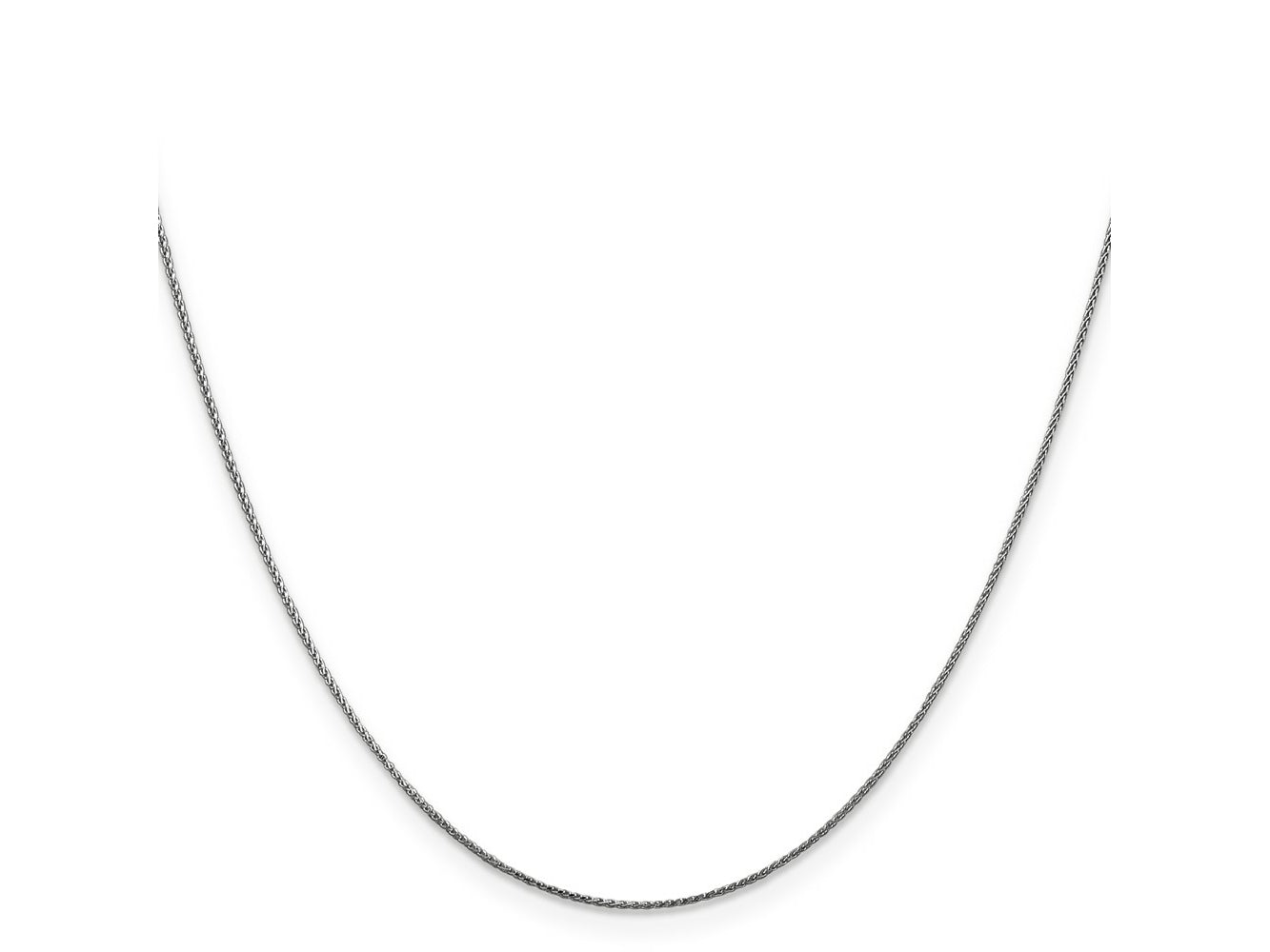 FJC Finejewelers 14 kt White Gold Bright Cut Spiga with Lobster Clasp Chain 26 Inches x 0.85 mm