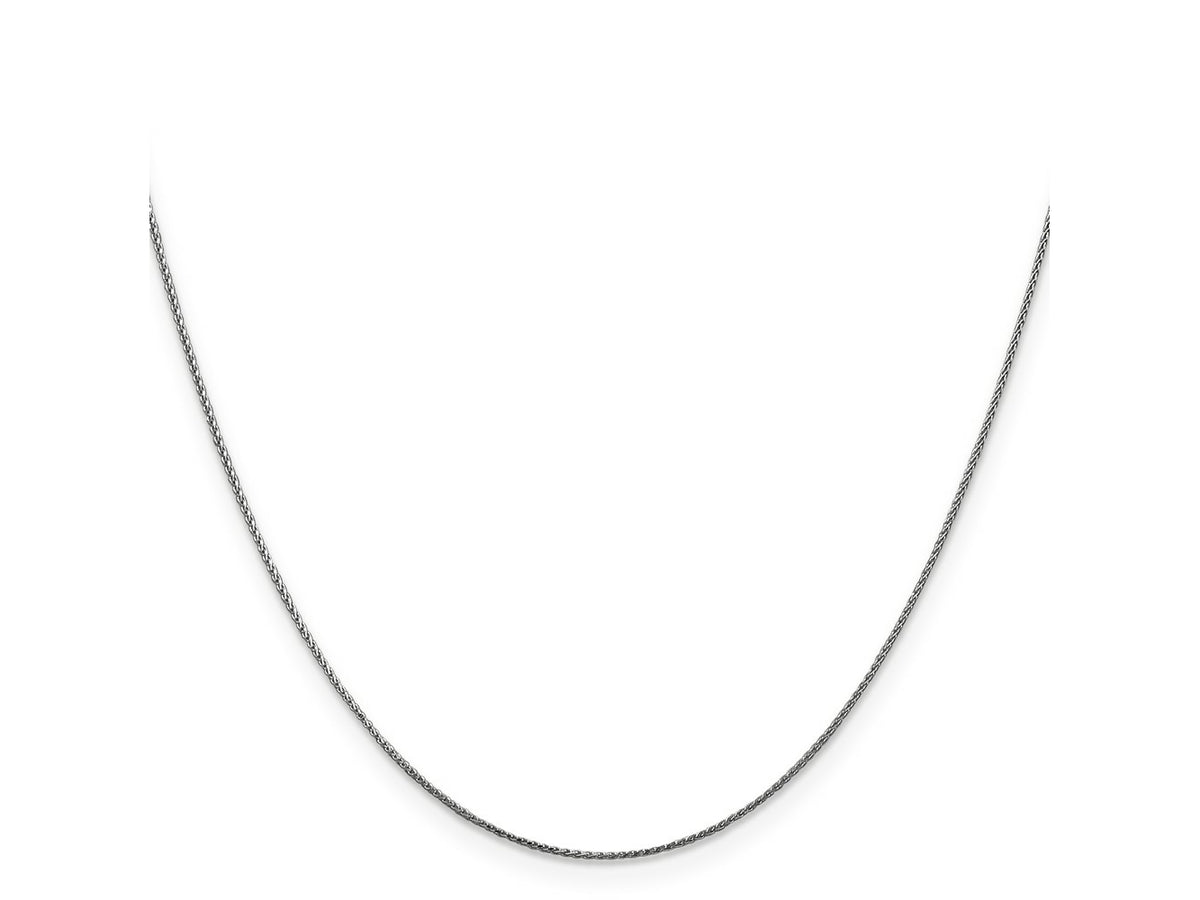 FJC Finejewelers 14 kt White Gold Bright Cut Spiga with Lobster Clasp Chain 26 Inches x 0.85 mm