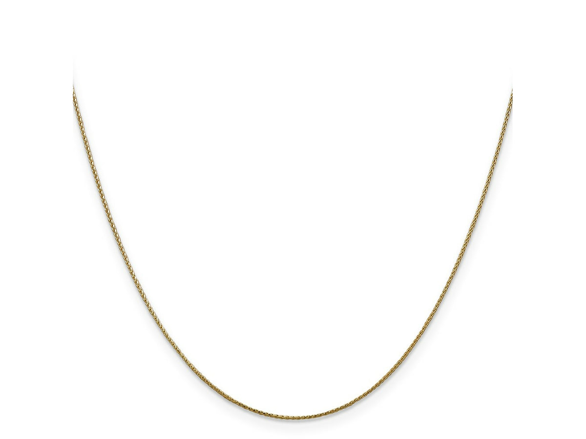 FJC Finejewelers 14 kt Yellow Gold Bright Cut Spiga with Lobster Clasp Chain 22 Inches x 0.85 mm