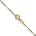 FJC Finejewelers 14 kt Yellow Gold Singapore Bracelet Chain 5.5 Inches x 1 mm
