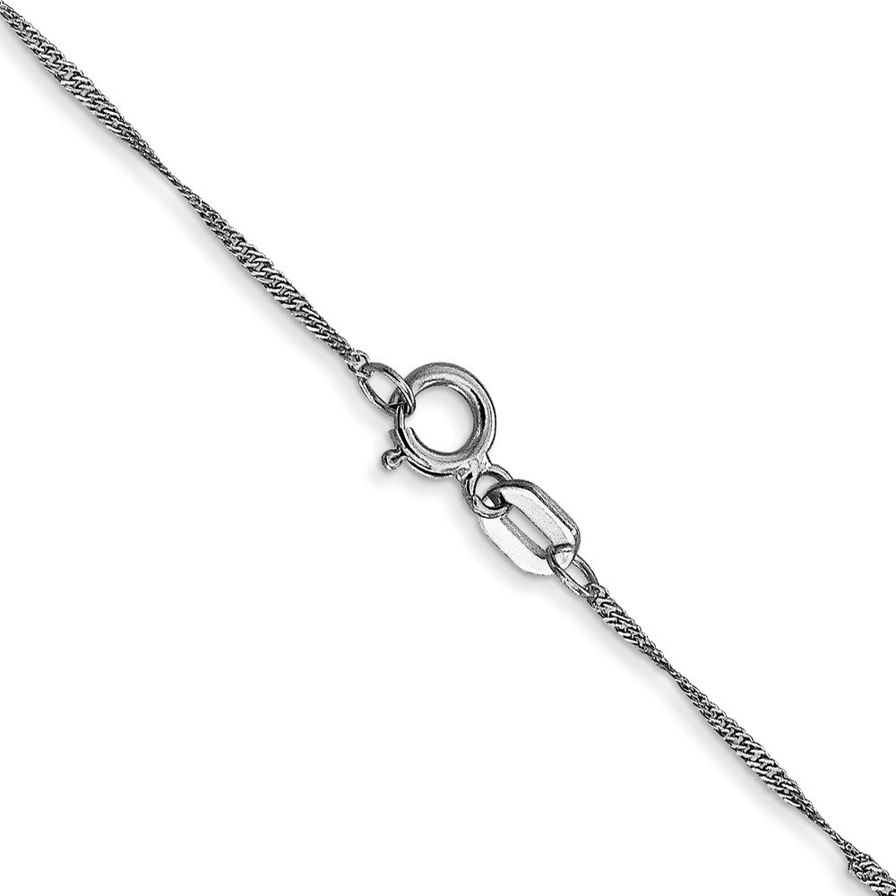 FJC Finejewelers 14 kt White Gold WG Singapore Bracelet Chain 6 Inches x 1 mm