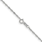 FJC Finejewelers 14 kt White Gold WG Singapore Chain 22 Inches x 1.1 mm