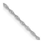 FJC Finejewelers 14 kt White Gold WG Singapore Chain 22 Inches x 1.1 mm