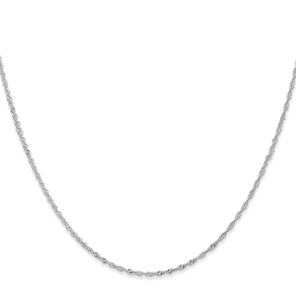 FJC Finejewelers 14 kt White Gold WG Singapore Bracelet Chain 5.5 Inches x 1.1 mm