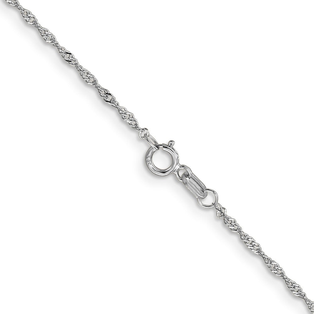 FJC Finejewelers 14 kt White Gold WG Singapore Bracelet Chain 6 Inches x 1.1 mm