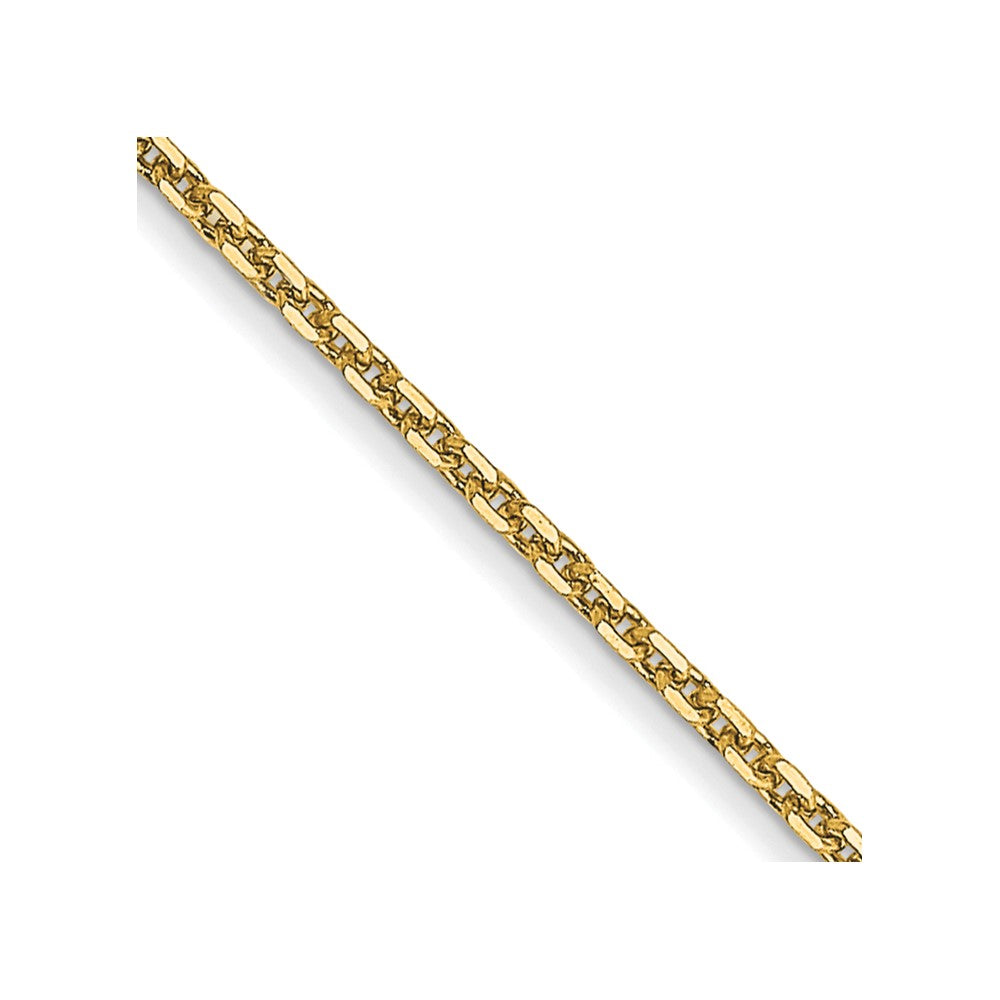 FJC Finejewelers 14 kt Yellow Gold .95 Bright Cut Cable Chain Anklet 10 Inches x 0 mm