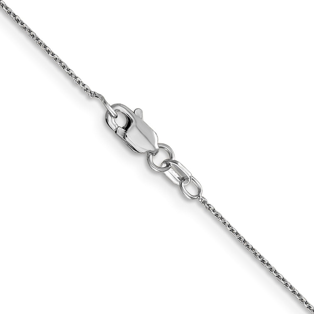 FJC Finejewelers 14 kt White Gold WG .8 Bright Cut Round Open Link Cable Chain Anklet 10 Inches x 0 mm