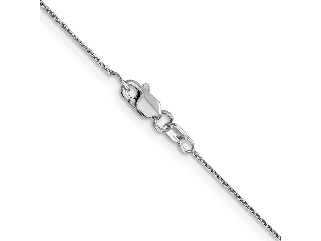 FJC Finejewelers 14 kt White Gold WG .8 Bright Cut Round Open Link Cable Chain Anklet 10 Inches x 0 mm