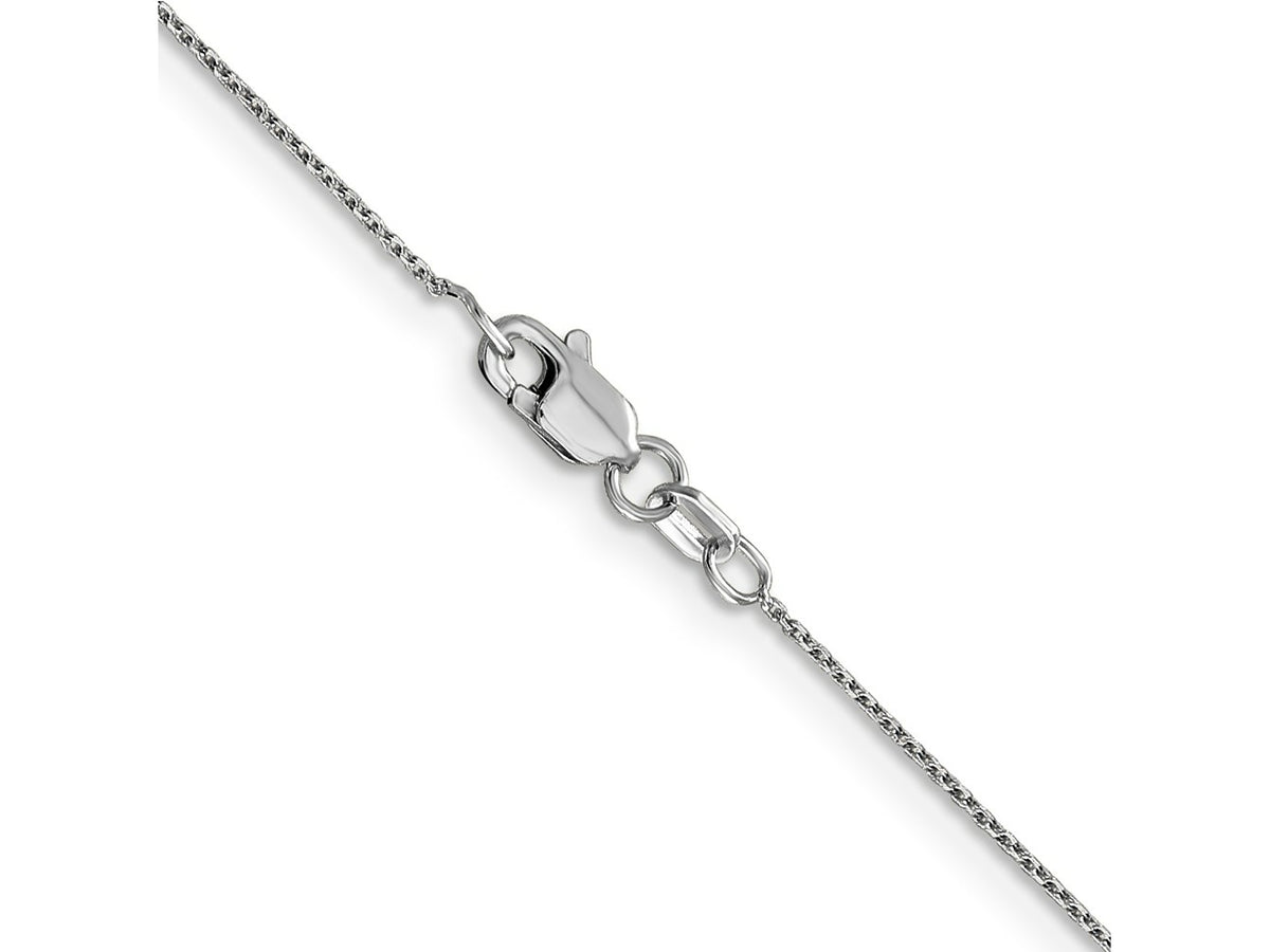 FJC Finejewelers 14 kt White Gold WG .8 Bright Cut Round Open Link Cable Chain Anklet 10 Inches x 0 mm