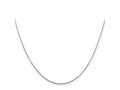 FJC Finejewelers 14 kt White Gold WG Bright Cut Round Open Link Cable Chain 14 Inches x 0.8 mm
