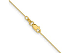 FJC Finejewelers 14 kt Yellow Gold .5 Box with Lobster Clasp Chain Anklet 10 Inches x 0 mm