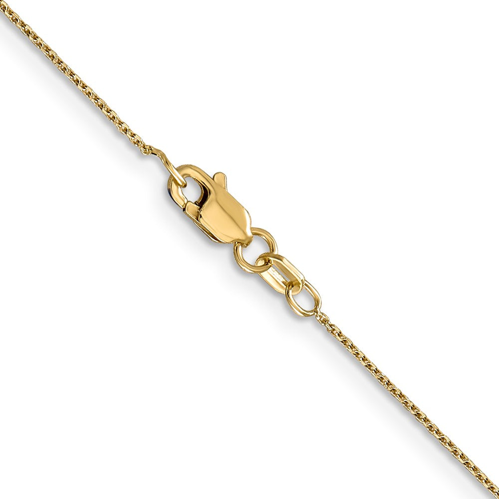 FJC Finejewelers 14 kt Yellow Gold .8 Bright Cut Round Open Link Cable Chain Anklet 10 Inches x 0 mm
