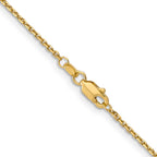 FJC Finejewelers 14 kt Yellow Gold 1.4mm Bright Cut Round Open Link Cable Chain Anklet 10 Inches x 1 mm