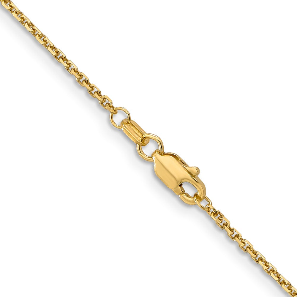 FJC Finejewelers 14 kt Yellow Gold 1.4mm Bright Cut Round Open Link Cable Chain Anklet 10 Inches x 1 mm